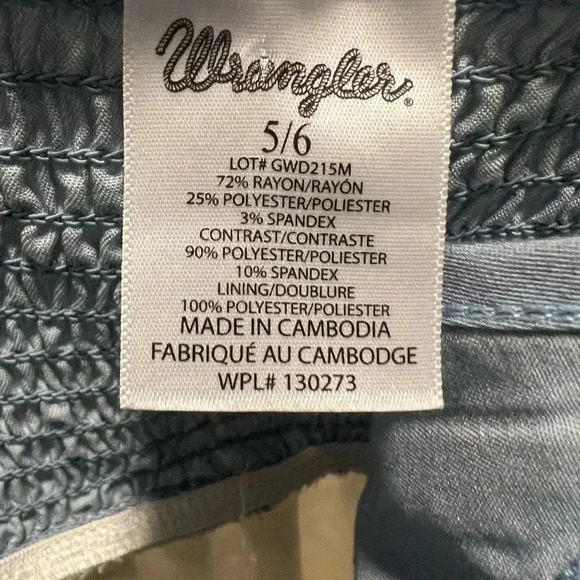 Wrangler girls lace and chambray dress 5/6 western coastal cowgirl youth - Picture 5 of 5